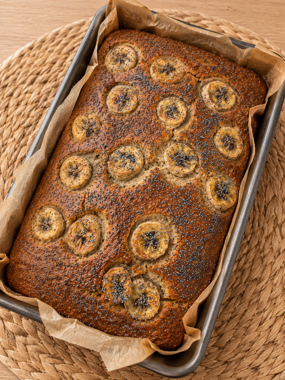 Banana Bread Light con Semi di Papavero